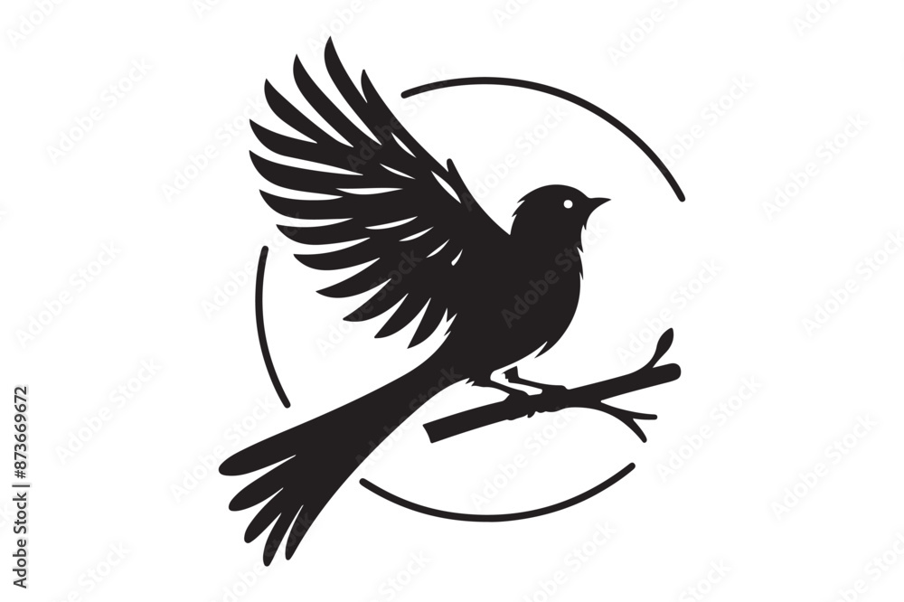 Obraz premium Silhouettes of Birds. Black-winged Shadows. Flock of Birds in Elegant Shapes across the twilight sky. Graceful Avian Outlines. Aerial Dance of Feathered Creatures. Sleek Soaring Birds on the Horizon.