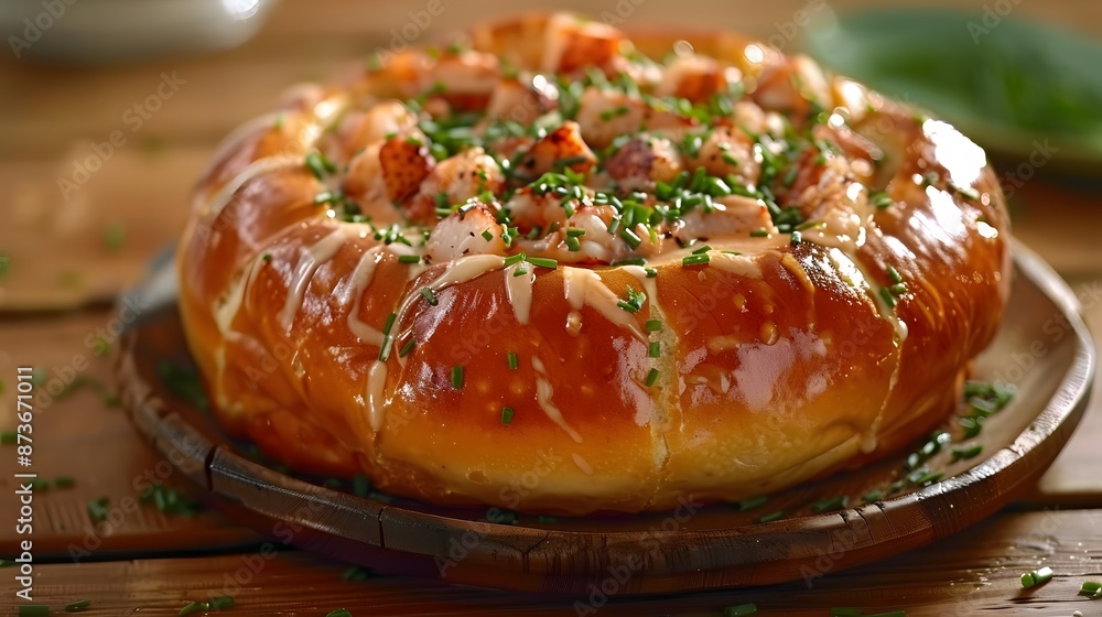 Lobster Roll with Creamy Sauce and Chives Lobster Roll with Creamy Sauce and Chives