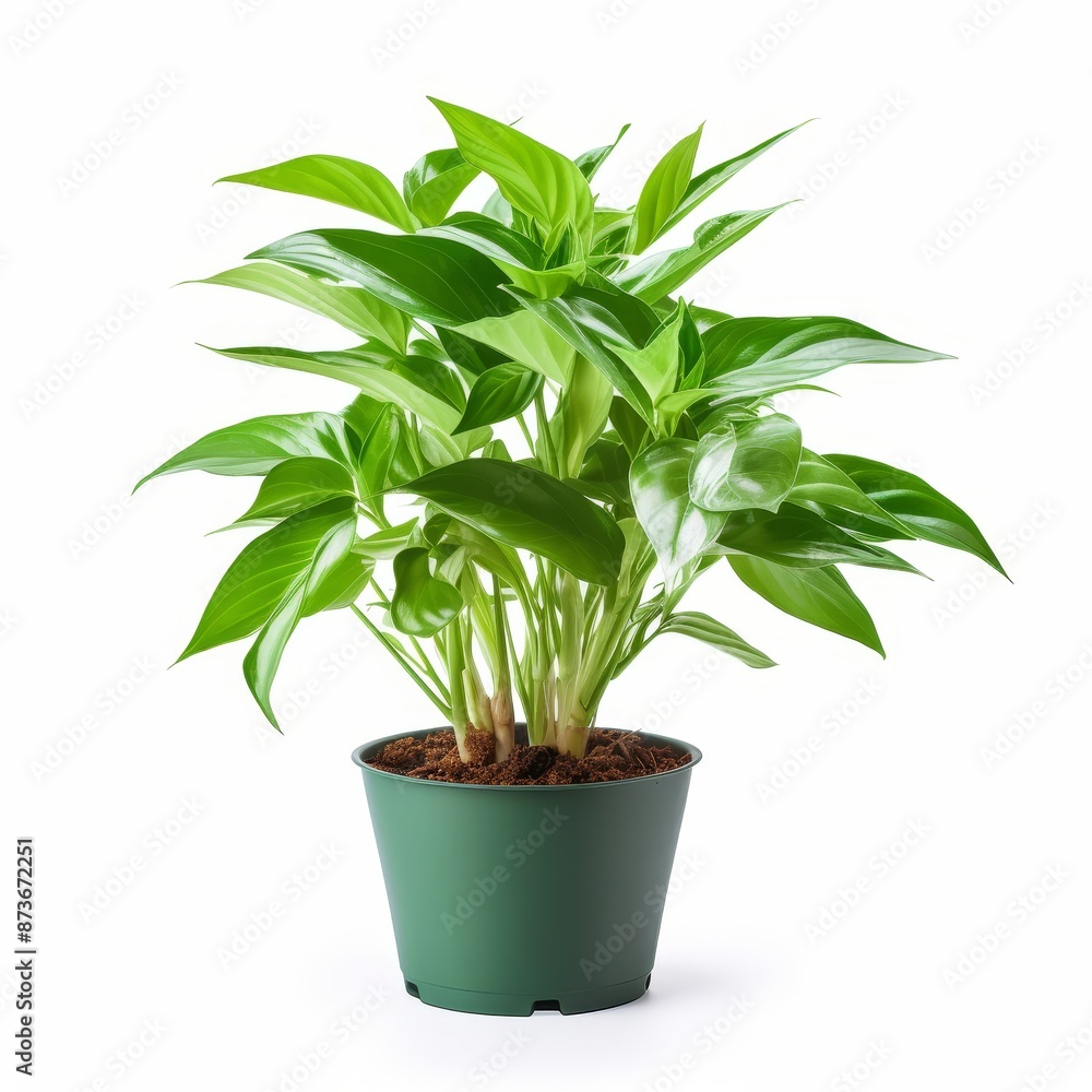 Potted Green Indoor Plants Isolated on White Background. Potted Green Indoor Plants Isolated on White Background.