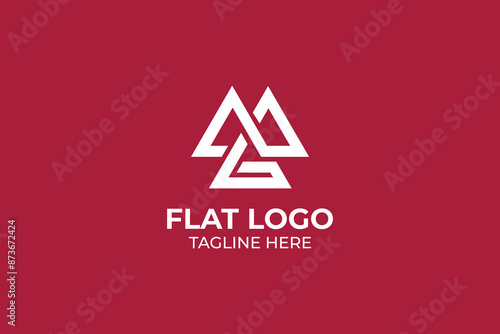 initial letter AG G triangle iconic business logo, letter AG 3d Universal elegant vector emblem Premium business logotype