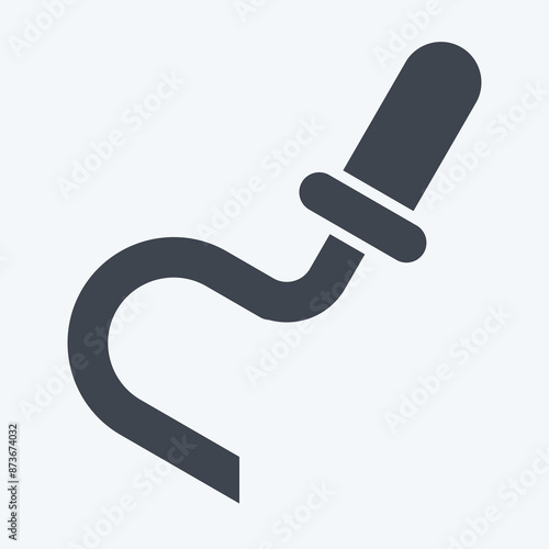 Icon Crowbar. related to Firefighter symbol. glyph style. simple design editable. simple illustration