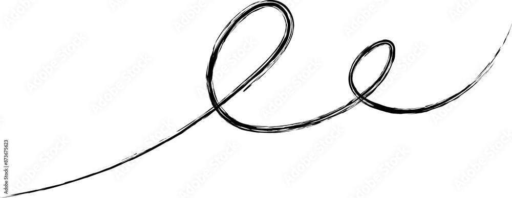 Spiral and swirl brush strokes. Design decoration Spiral and swirl brush strokes. Design decoration