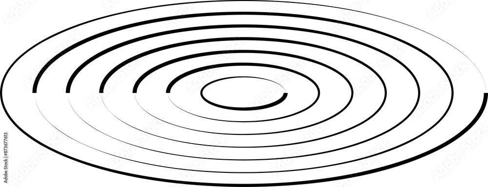 Obraz premium Oval icons with lines. Geometric shape