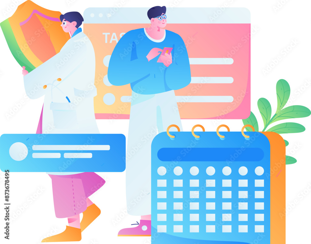 Medical characters fighting the epidemic flat vector concept operation hand drawn illustration
Medical characters fighting the epidemic flat vector concept operation hand drawn illustration