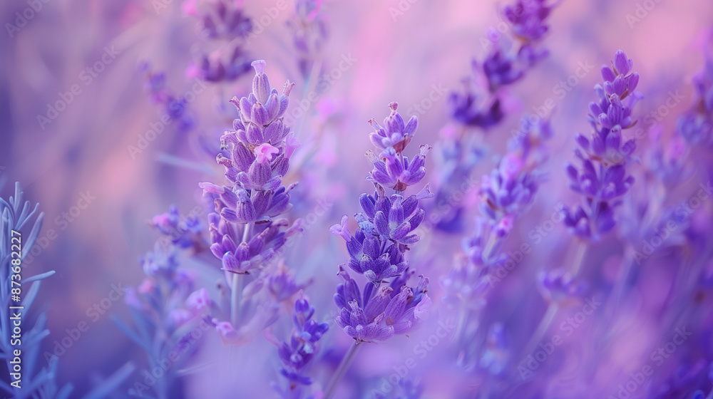 Lavender flower on the field. Shallow depth of field. Abstract background on the theme of breeding new varieties of lavender Lavender flower on the field. Shallow depth of field. Abstract background on the theme of breeding new varieties of lavender