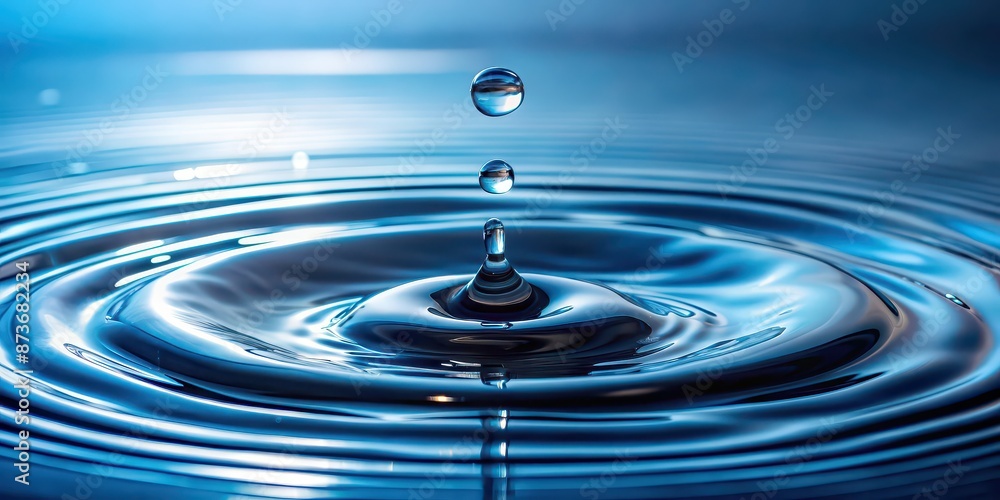 Water droplets falling on the surface of water, water droplets, splash, ripple, liquid, clear, purity, refreshing, nature Water droplets falling on the surface of water, water droplets, splash, ripple, liquid, clear, purity, refreshing, nature