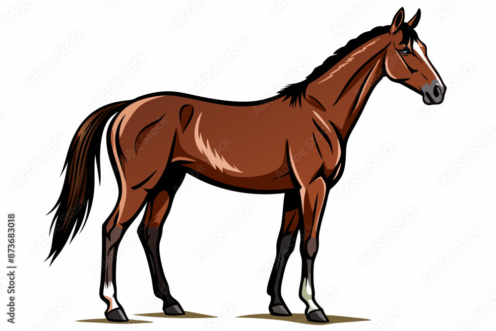 Horse vector illustration on white background Horse vector illustration on white background