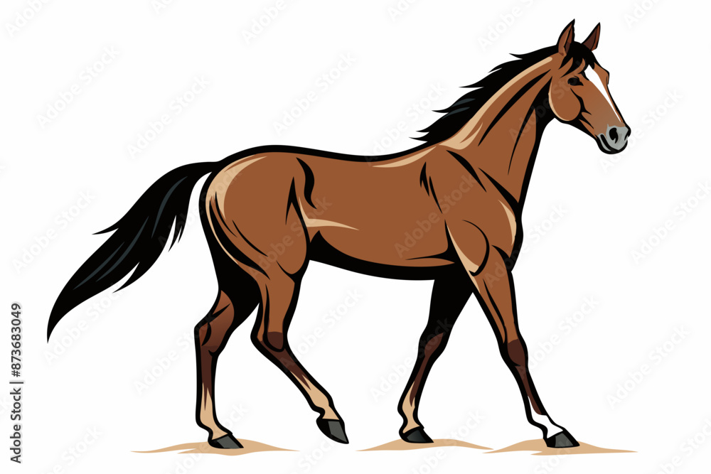 Horse vector illustration on white background Horse vector illustration on white background