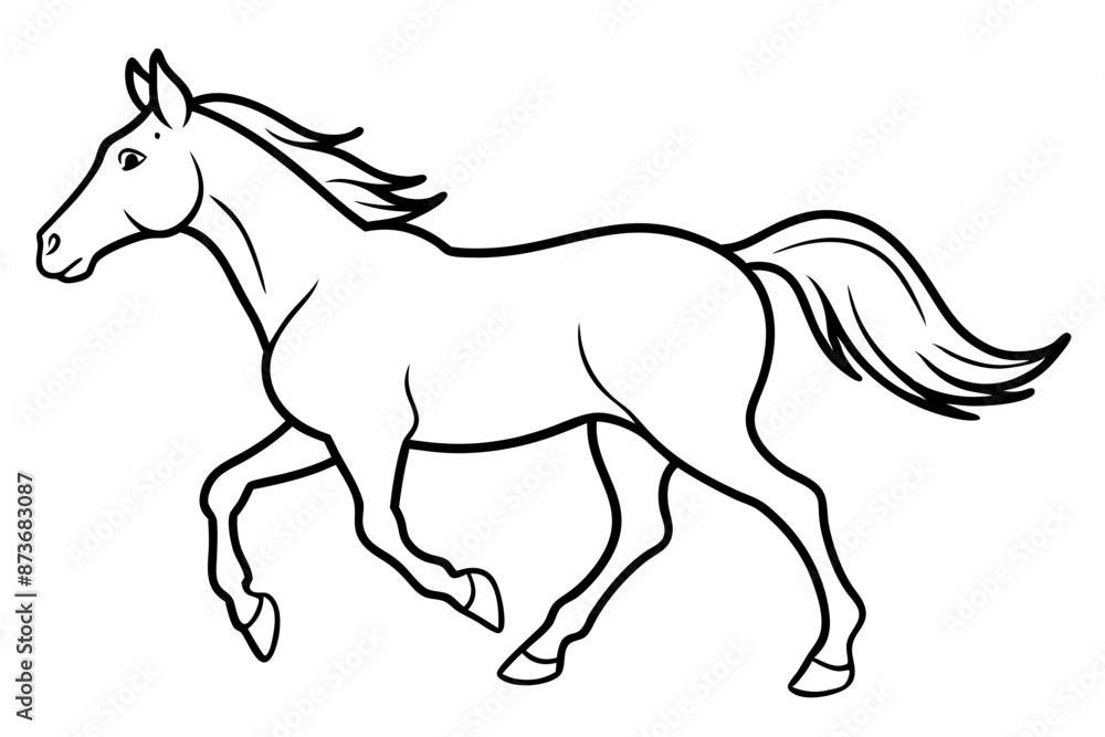 Line art of a Horse vector illustration Line art of a Horse vector illustration