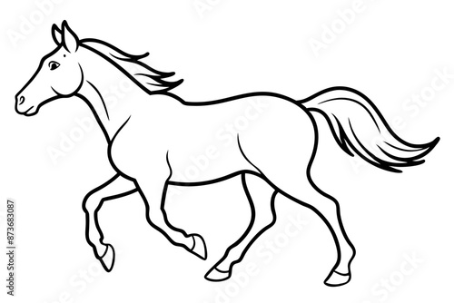 Line art of a Horse  vector illustration   © Sumondesigner_42