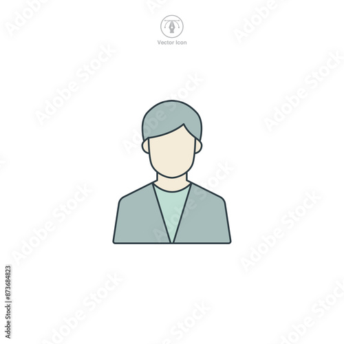 people avatar Icon symbol vector illustration isolated on white background
