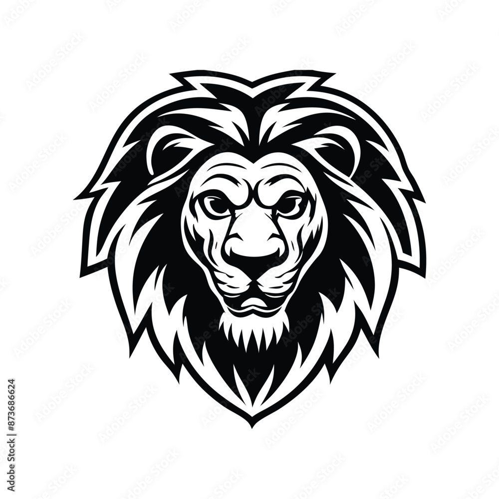 Detailed Lion Vector illustration With White Background Detailed Lion Vector illustration With White Background