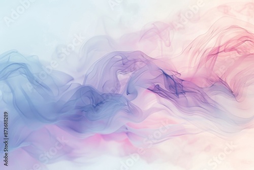 Abstract pastel colors blending together creating a soft gradient haze of pinks and blues, evoking a dreamy and serene atmosphere.