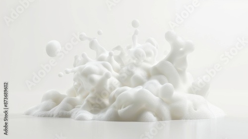 Abstract White Foam Splash