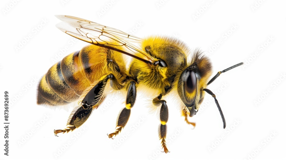 Close-up Portrait of a Honey Bee Close-up Portrait of a Honey Bee
