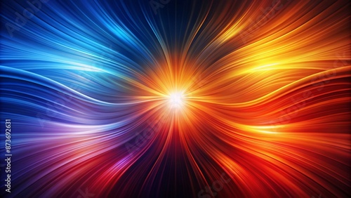 Vibrant gradient background blending fiery red, deep maroon, electric blue, and warm orange hues, evoking dynamic energy and creative passion.