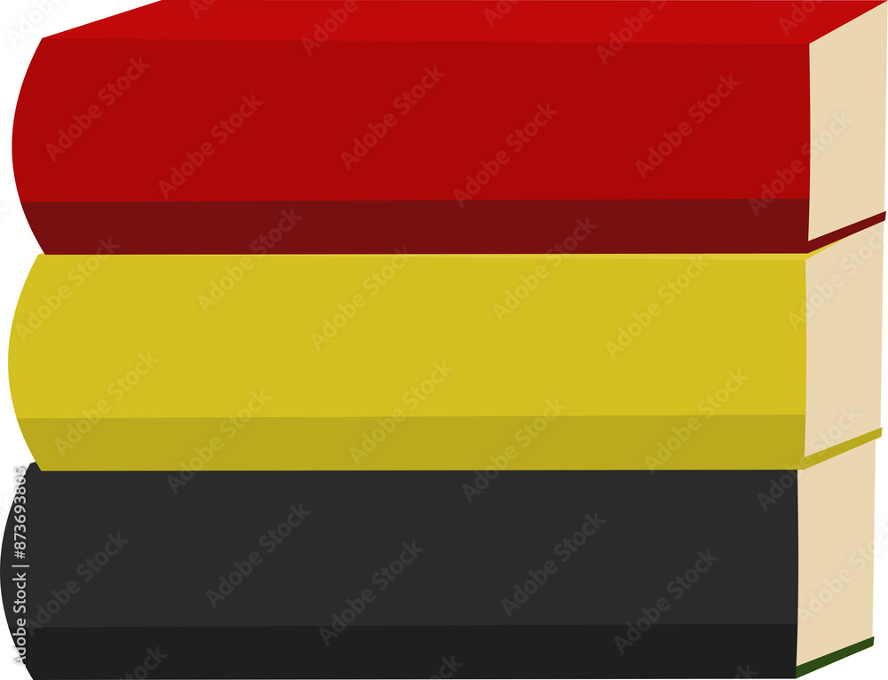 Naklejka premium stack of three books