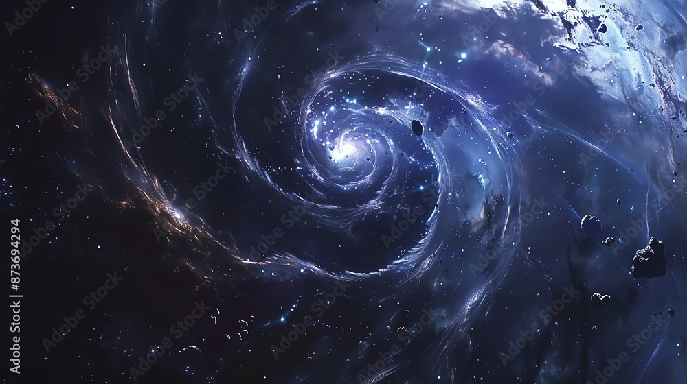 A breathtaking spiral galaxy with vibrant hues and swirling arms set against the vastness of space. A breathtaking spiral galaxy with vibrant hues and swirling arms set against the vastness of space.