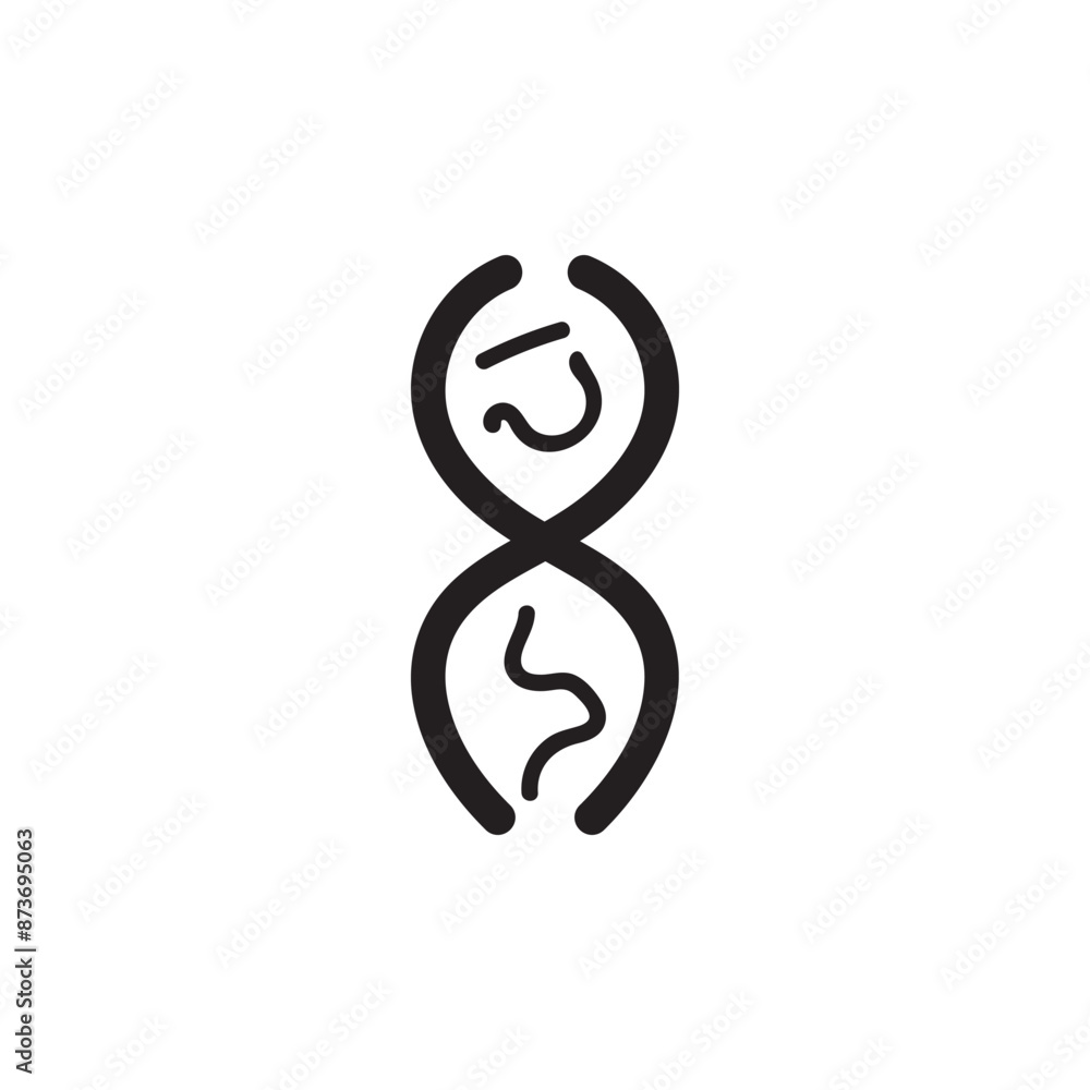 dna double helix logo icon