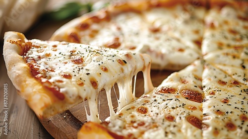 Deliciously Melted Cheese Pizza Slice