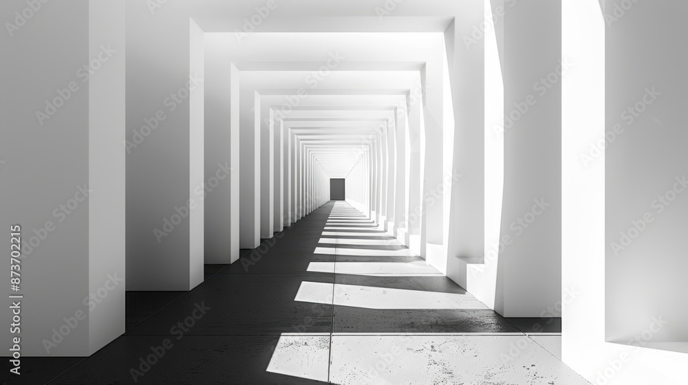 Fototapeta premium Abstract Perspective of a White Corridor