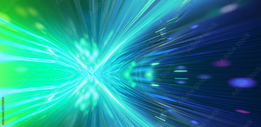 abstract symmetrical futuristic background with green blue glowing neon moving high speed, High quality photo abstract symmetrical futuristic background with green blue glowing neon moving high speed, High quality photo