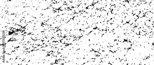 Black grit grunge texture. Grainy rugged overlay background. Distress gritty noise surface with dust, particles, particles, specks. Rough speckled texture backdrop of concrete, cement, gravel. Vector