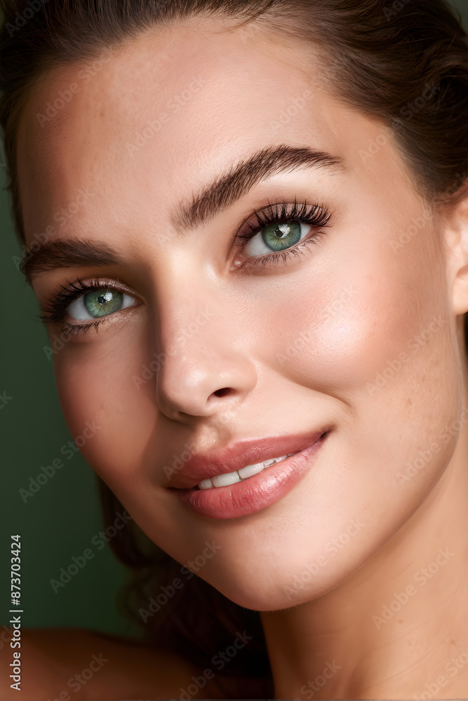 Beauty Photo of Woman with Clean and Healthy Skin Showing Her Face
