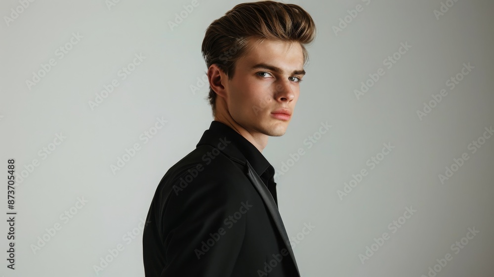 Stylish Man in Black Suit. Portrait of a Confident Young Professional Stylish Man in Black Suit. Portrait of a Confident Young Professional