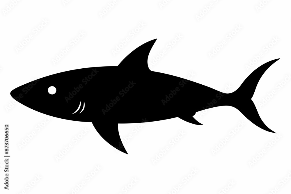 Shark vector illustration, shark jumping isolated on white, shark silhouette, shark vector art Shark vector illustration, shark jumping isolated on white, shark silhouette, shark vector art
