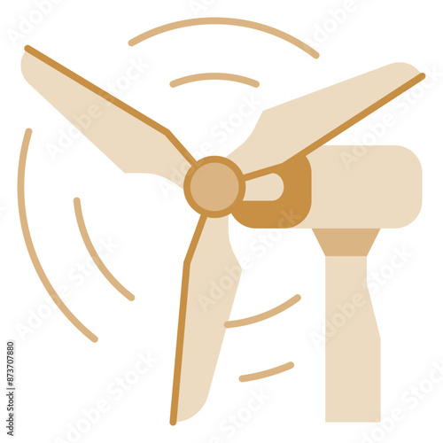 wind turbine energy flat icon