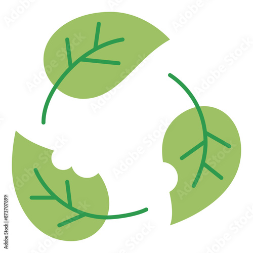 biodegradable flat icon