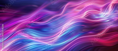 Wallpaper Mural Abstract Flowing Neon Waves Torontodigital.ca