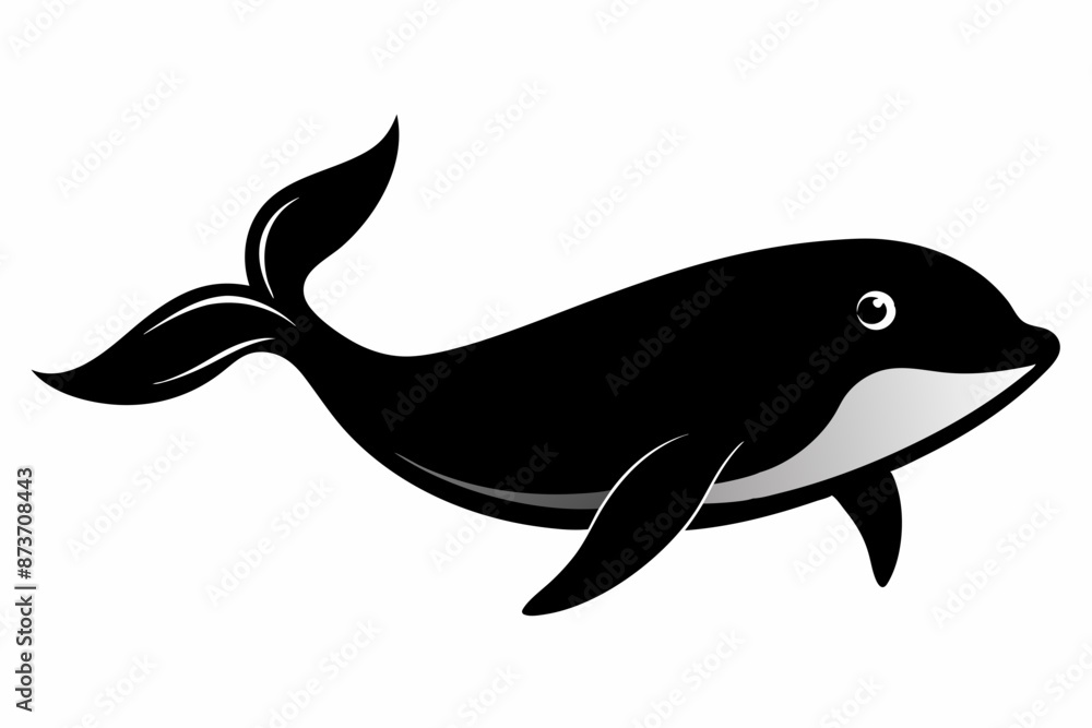 Whale vector illustration, whale jumping isolated on white, whale silhouette, whale vector art Whale vector illustration, whale jumping isolated on white, whale silhouette, whale vector art