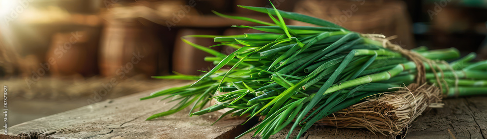 Obraz premium Fresh Lemongrass for Aromatic Homemade Cooking, A Guide to Using Lemongrass in Your Kitchen
