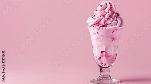Wallpaper Mural ice cream in a highball glass pink background Torontodigital.ca