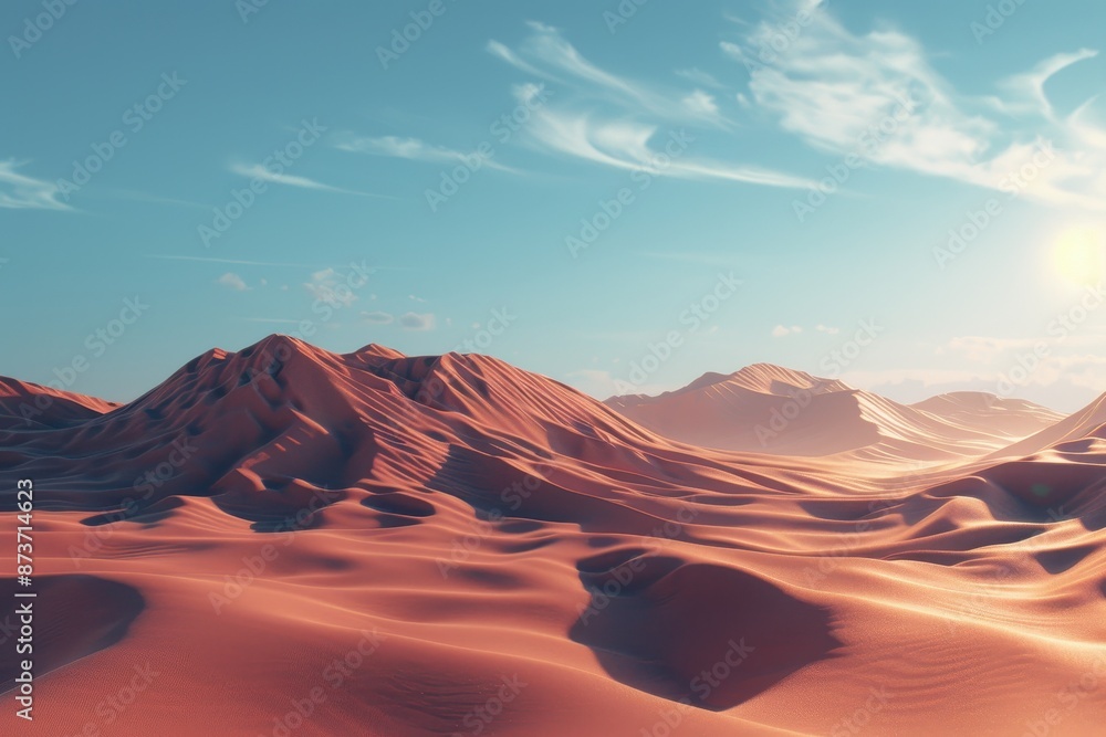 Naklejka premium Red Sands Under a Blue Sky