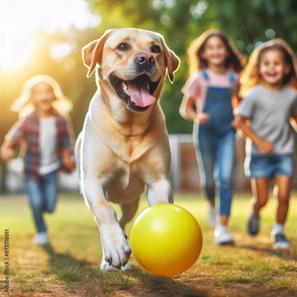 Friendly Labrador Retrieving a Ball Friendly Labrador Retrieving a Ball