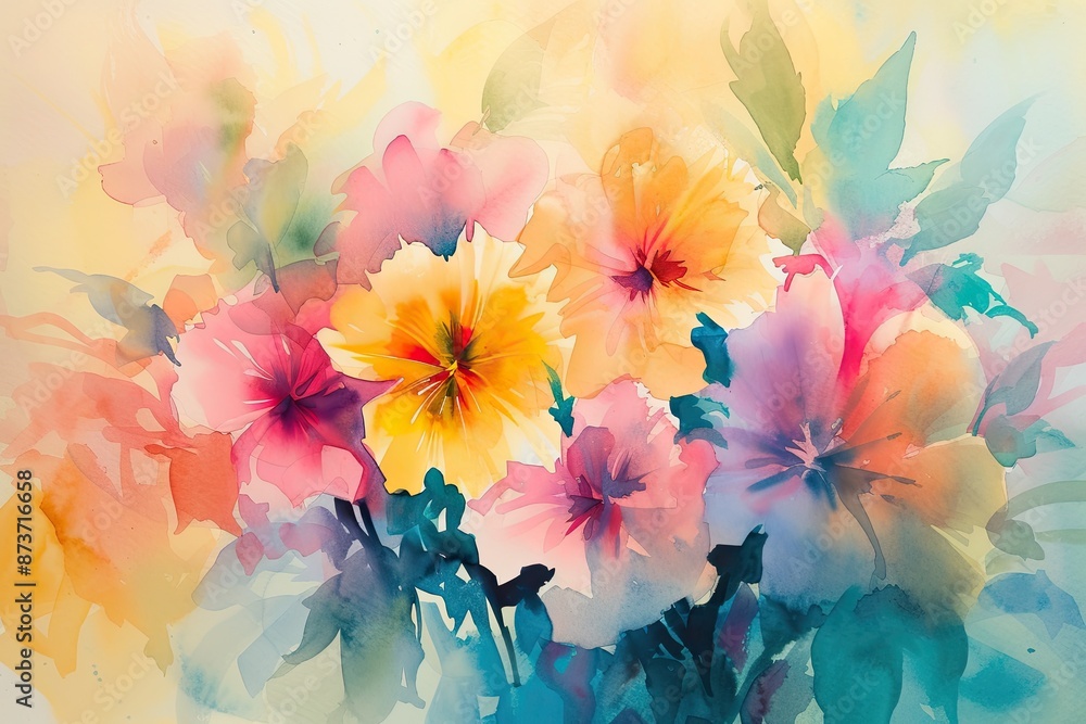 a painting of a bouquet of flowers in a vase, delicate bouquet of hydrangeas, painted with watercolors on white a painting of a bouquet of flowers in a vase, delicate bouquet of hydrangeas, painted with watercolors on white