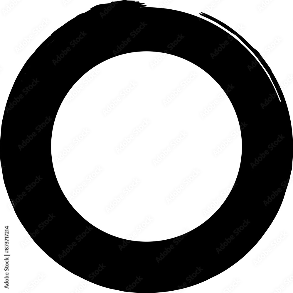 Circle frame brush stroke, round shape Circle frame brush stroke, round shape