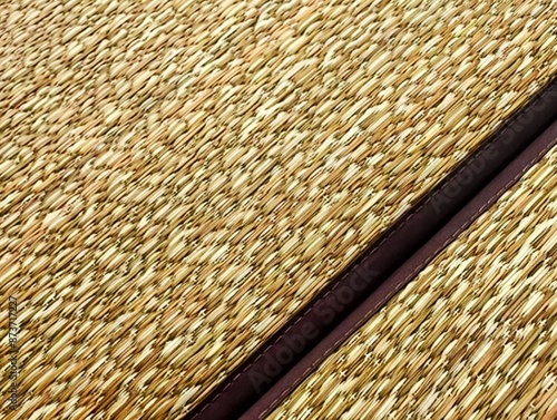 The white background in the picture is a living room mat made from brown grass from plants used for living and kitchen work.