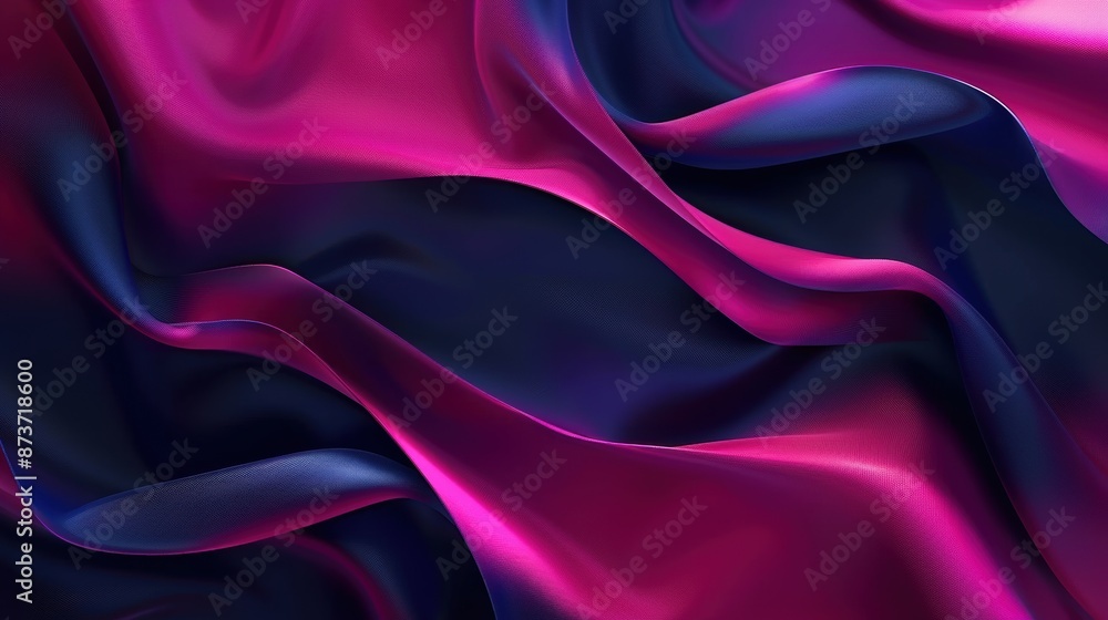 Obraz premium Abstract Pink and Blue Swirling Fabric