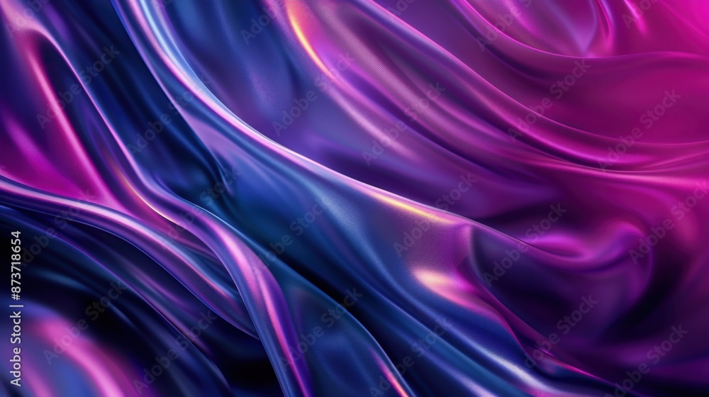 Abstract Purple and Blue Draped Fabric Abstract Purple and Blue Draped Fabric