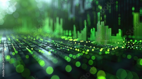 Green Investment Bar Charts: Positive Eco-Investing Stock Market Trends