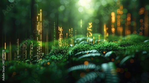 Green Investment Bar Charts: Positive Eco-Investing Stock Market Trends