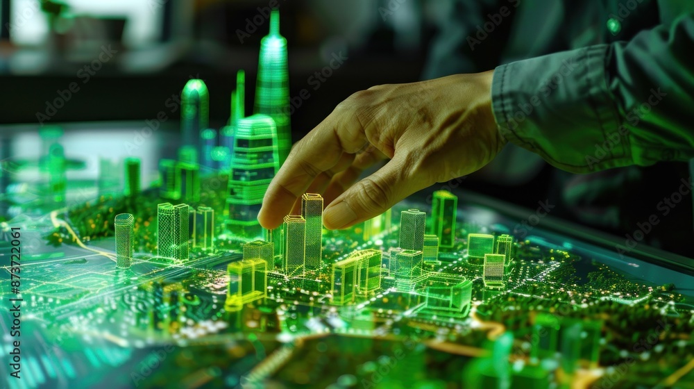 Hand Interacting with a 3D City Model on a Digital Table Hand Interacting with a 3D City Model on a Digital Table