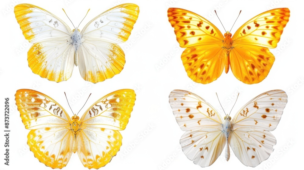 Four Vibrant Butterflies in a Collage Four Vibrant Butterflies in a Collage