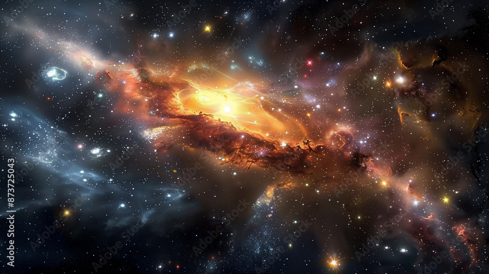 Fototapeta premium Fiery Cosmic Birth