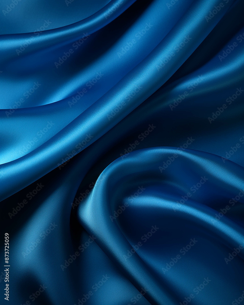Close-up of luxurious, smooth blue satin fabric with elegant waves and folds, perfect for background or texture use. Close-up of luxurious, smooth blue satin fabric with elegant waves and folds, perfect for background or texture use.