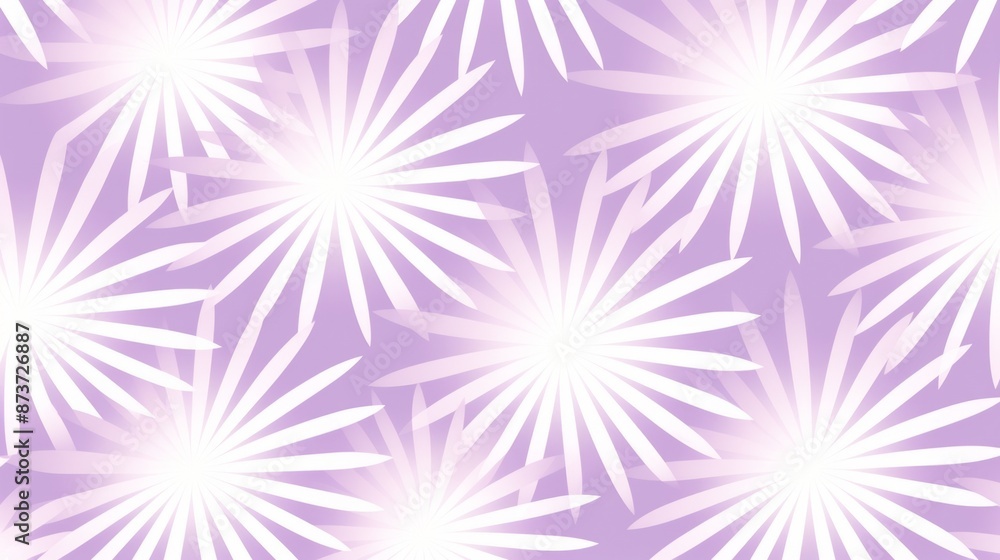 A pattern featuring overlapping white flowers on a pale purple background A pattern featuring overlapping white flowers on a pale purple background